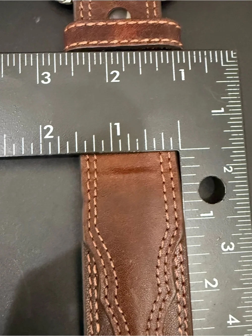 ARIAT Brown Leather Silver Ornate Buckle Rodeo Cowboy Men’s Western Belt Size 38